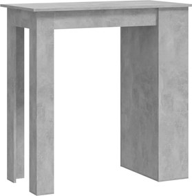 vidaXL Masă de bar cu raft de depozitare, gri beton, 102x50x103,5 cm