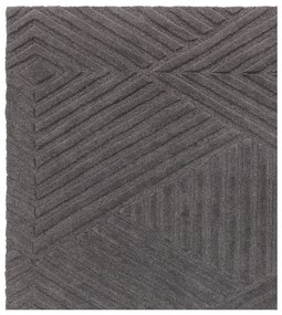 Covor gri antracit din lână 160x230 cm Hague – Asiatic Carpets