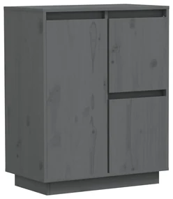 813392 vidaXL Servantă, gri, 60x34x75 cm, lemn masiv de pin