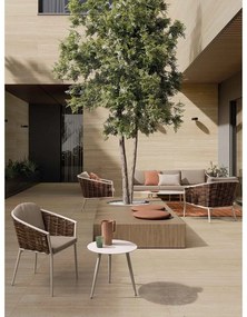 Scaun de grădină alb din metal Maribela – Bizzotto