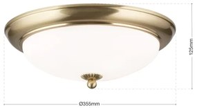 Orion - Plafonieră EMPIRA, 2xE27/40W/230V, Ø 35,5 cm, alamă