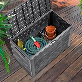 Cutie de depozitare WOODEBOX, 190L, 78x44x55cm, antracit Prosperplast