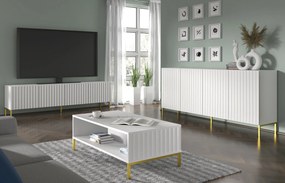 Dulap 200 4D Warsaw (alb + Auriu). 1125140