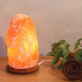 SCHLAFWELT Lampa de masa HIMALAYA SALT DREAMS portocalie 12/18 cm