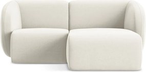 Colțar bej cu tapițerie din catifea (cu colț pe partea dreaptă/cu șezlong) Lani – Makamii