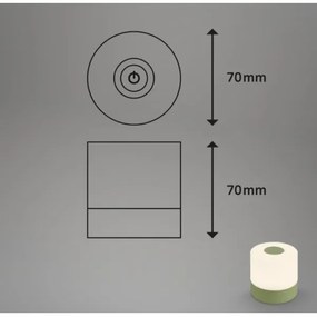 Lampă LED reîncărcabilă dimabilă de masă Briloner 7461019 LED/2W/5V IP44 verde