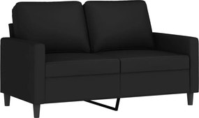 vidaXL Canapea cu 2 locuri, negru, 120 cm, catifea