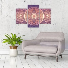 Tablou - Mandala pe gradient violet (90x60 cm)