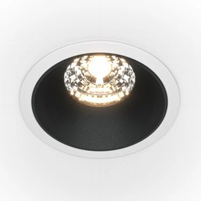 Spot LED incastrabil dimabil design tehnic Alpha alb, negru 8,5cm, 4000K