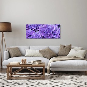 Tablou cu flori violete (120x50 cm)