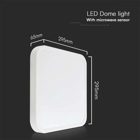 Plafonieră LED cu senzor pentru baie LED/18W/230V 4000K IP44 alb