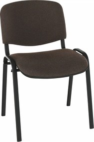 Scaun ISO NEW, maro inchis/negru, stofa clasica/metal, 53x58x83 cm