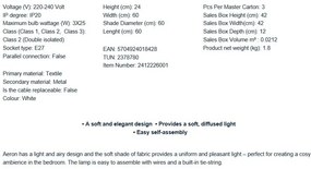 Lustra aplicata eleganta cu lumina difuza Aeron 60