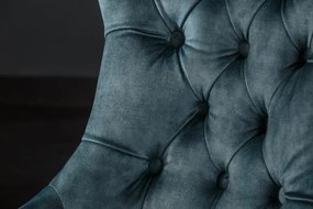 Set 2 scaune stil baroc Castle catifea petrol