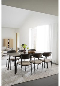 Scaune de dining crem/maro închis 2 buc. Maymont – Rowico