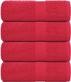 vidaXL Prosoape de baie, FROGN, 4 buc., roșu, 30x30 cm, 360 g/m²