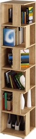 Biblioteca de colt KORIND, stejar sonoma, DTD laminat,  38x38x186 cm