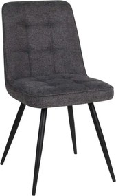 Scaun SUN, gri inchis/negru, stofa clasica/metal, 46x56x86 cm