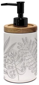 Dozator de săpun lichid alb din ceramică 46 ml Amber – douceur d'intérieur