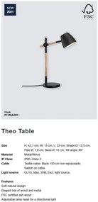 Veioza, lampa de masa design modern THEO 2112645003 NL