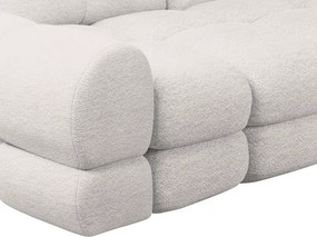 Set canapea extensibilă cu funcţie de extensie electrică, crem, pe dreapta, TOLLO L ROH