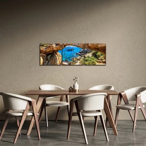 Tablou - Capul Greco (cu ceas) (90x30 cm)