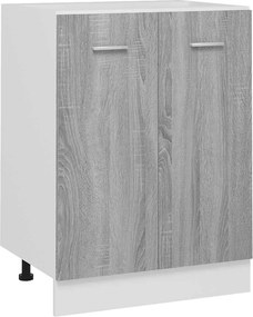 vidaXL Dulap inferior “Lyon”, gri sonoma, 60x46x81,5 cm