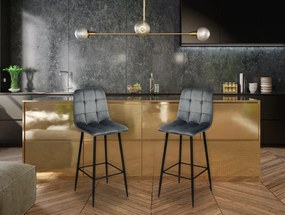 JAKS SCAUN DE BAR HAMILTON VELVET GRAFIT