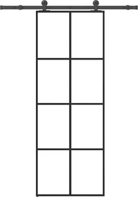 vidaXL Ușă glisantă cu set feronerie, 76x205 cm, sticlă ESG/aluminiu