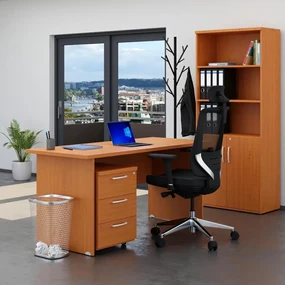Set mobila birou Visio 2, 160 cm, cires