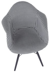 Fotoliu, textil cu model/lemn masiv, AMPER