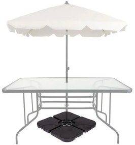 Suport de umbrelă de soare cu bază în cruce, 60 l, negru