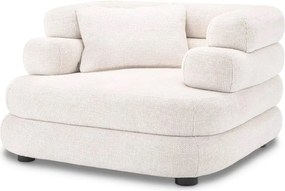 Fotoliu design LUX cu spatar rotunjit Malaga, Lyssa off-white