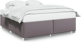 vidaXL Cadru de pat, gri, 180x200 cm, piele ecologică