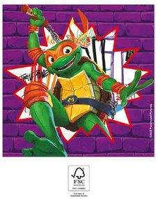 Țestoasele Ninja Purple șervețel 20 bucăți 33x33 cm FSC