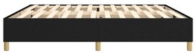 Cadru de pat box spring, negru, 200x200 cm, textil Negru, 35 cm, 200 x 200 cm