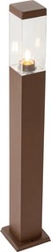 Stâlp de iluminat inteligent de exterior maro rugină 80 cm, inclusiv WiFi P45 - Malios
