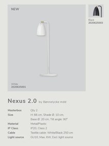 Veioza moderna design minimalist Nexus negru 2020625003 DFTP