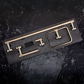 Set accesorii pentru baie GRID auriu periat 4 piese