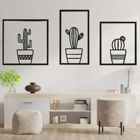 SENTOP | Tablou de perete elegant din trei părți - Cactuși