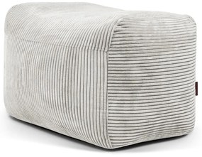 Fotoliu bean bag crem cu tapițerie din catifea reiată Plus 70 Lounge – SLOWDOWN