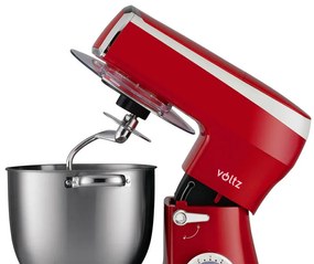Resigilat: Mixer planetar Voltz V51115A, 2100W, 7,5 litri, 6 viteze + Pulse, 3 agitatoare, Rosu