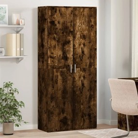 vidaXL Dulap înalt, stejar fumuriu, 80x35x180 cm, lemn prelucrat