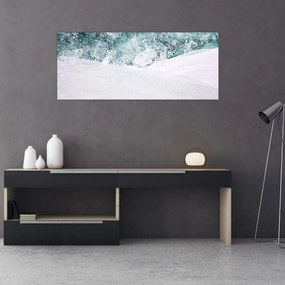 Tablou - Turcoaz abstractizare (120x50 cm)
