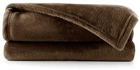 Pătură din microfibră DecoKing Mic, 70 x 150 cm, maro