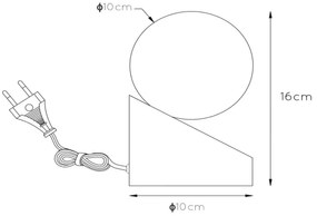 Lucide 45561/01/36 - Lampă de masă LEN 1xG9/40W/230V