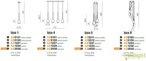 Lustra moderna Izza 4 white