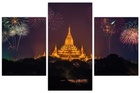 Tablou cu artificii în Asia (90x60 cm)