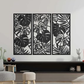 SENTOP | Pictură murală din trei piese cu frunză de monstera | TROPICI