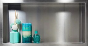 Raft incastrat dreptunghiular Balneo Wall-Box 60x30x7 cm inox periat